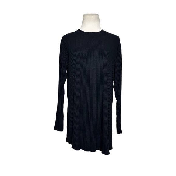 Asos black crew neck long sleeves side slits sweater size 4 - Picture 9 of 9